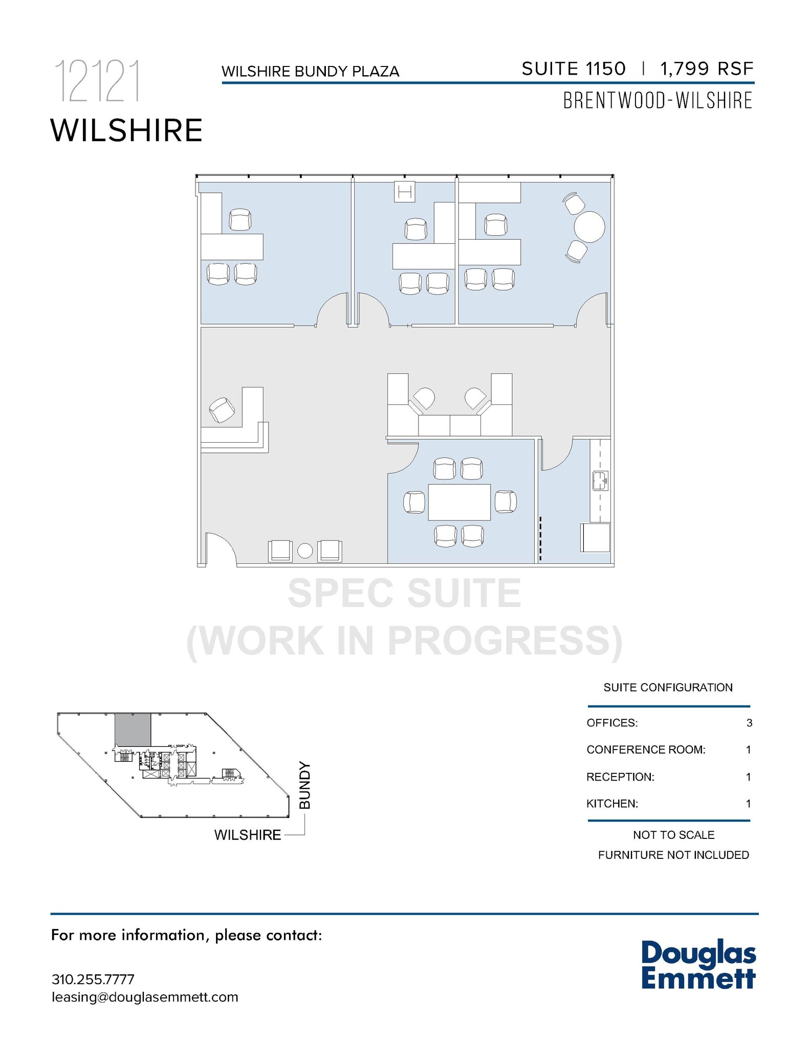 12121 Wilshire Blvd, Los Angeles, CA for lease Floor Plan- Image 1 of 1