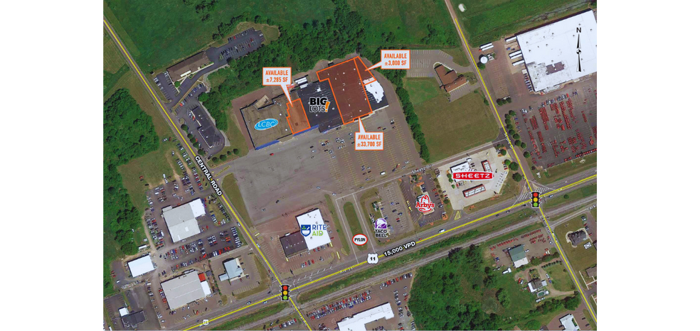 CENTRAL ROAD & RTE 11, Bloomsburg, PA for lease - Aerial - Image 2 of 5