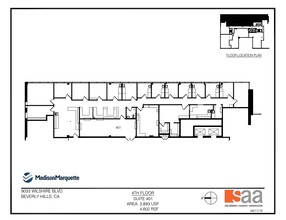 9033 Wilshire Blvd, Beverly Hills, CA à louer Plan d’étage- Image 1 de 1