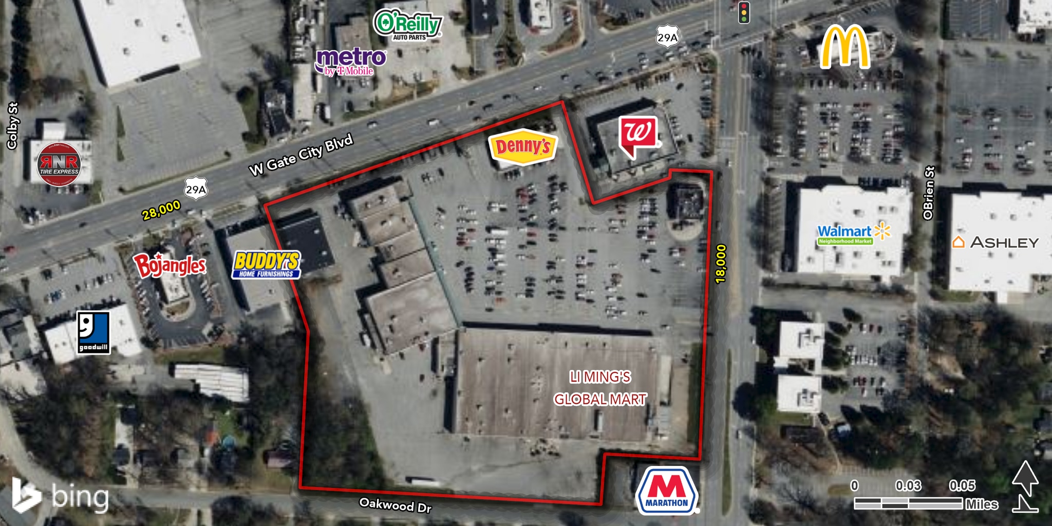 3703-3723 W Gate City Blvd, Greensboro, NC for lease Aerial- Image 1 of 8