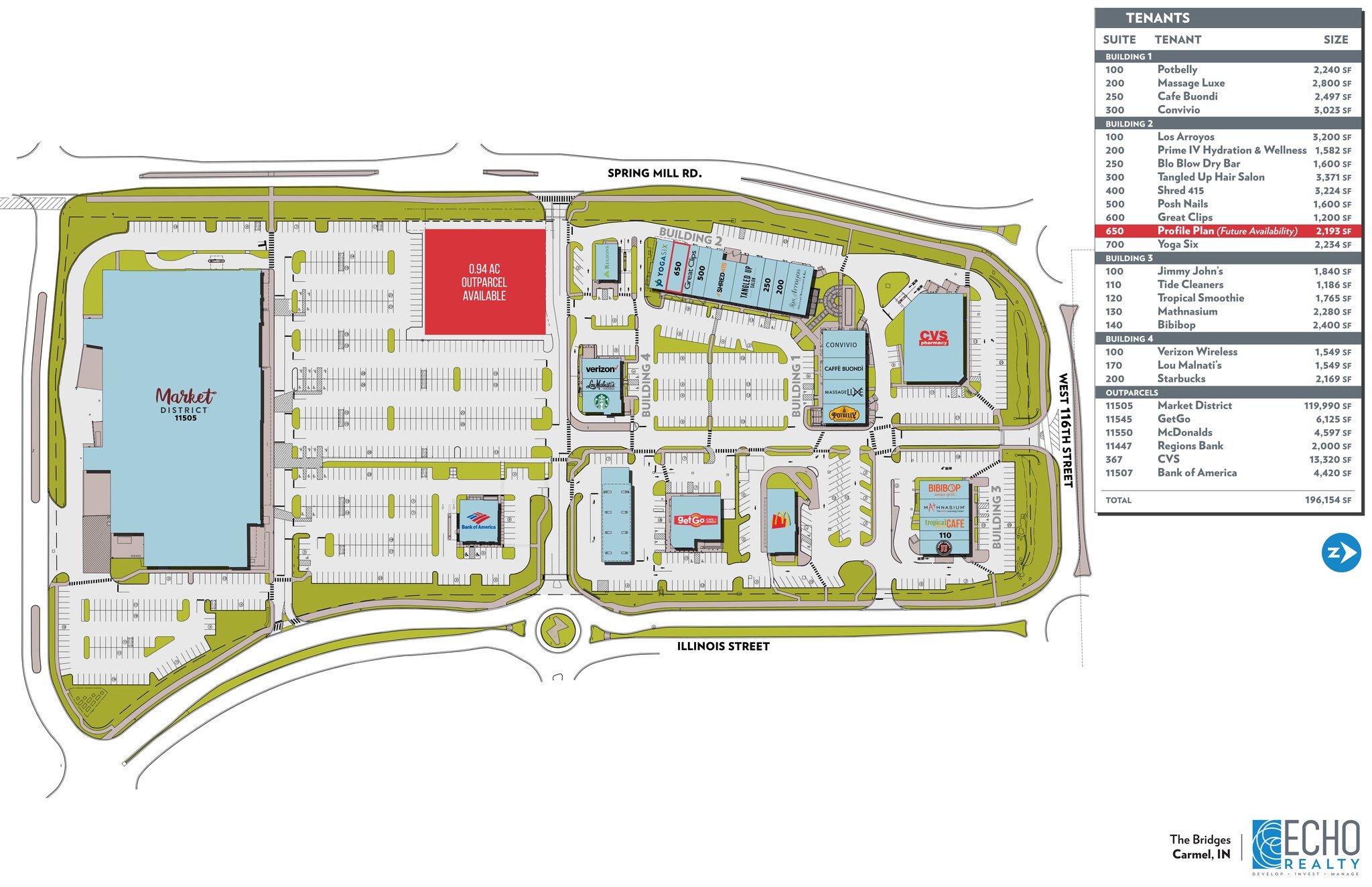 11447 Springmill Rd, Carmel, IN à louer Plan de site- Image 1 de 2