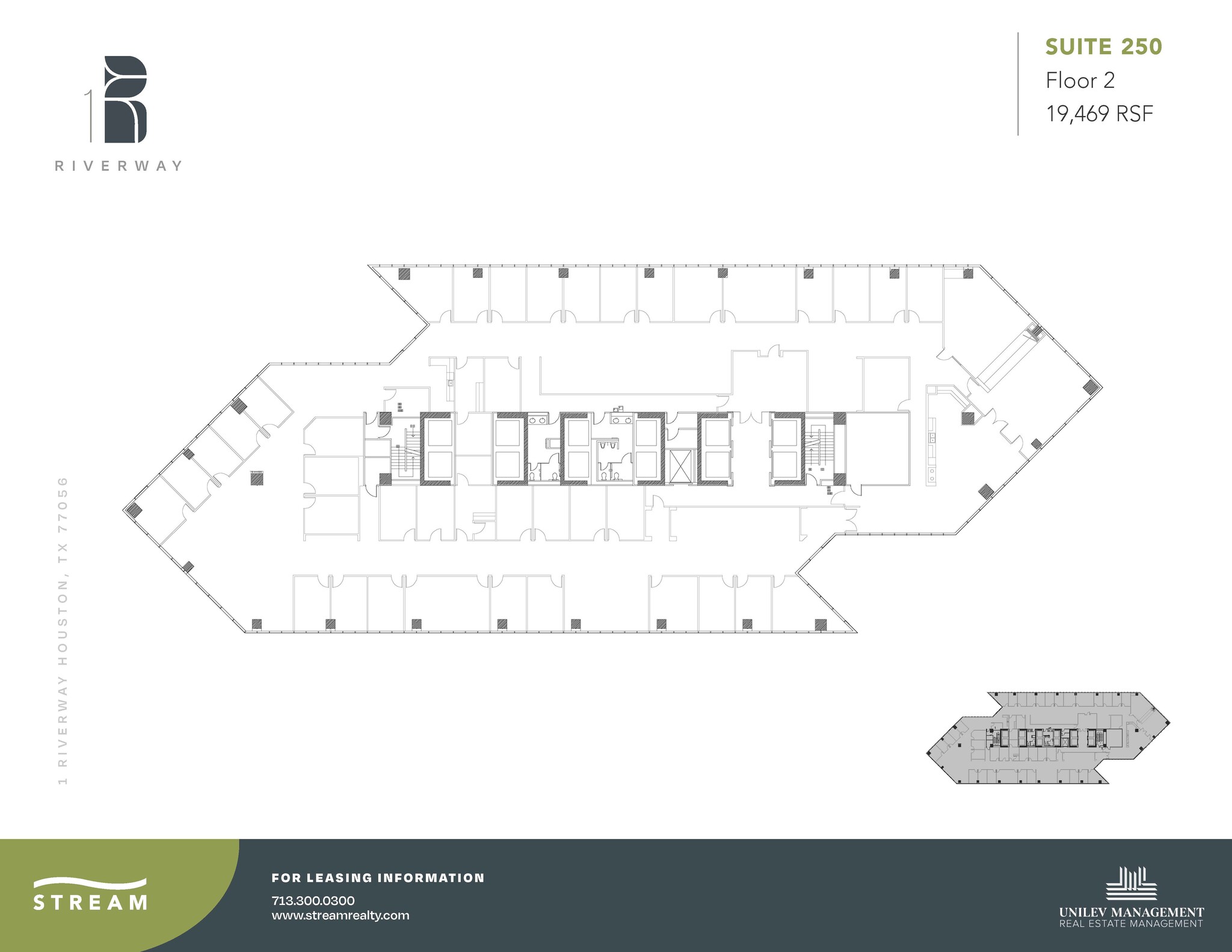 1 Riverway, Houston, TX à louer Plan d  tage- Image 1 de 1