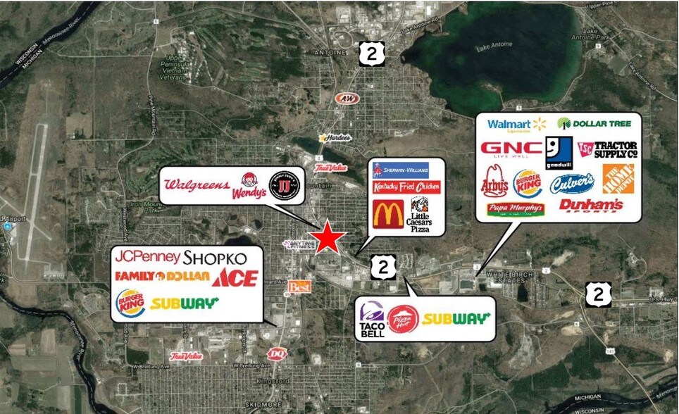 1108 S Stephenson Ave, Iron Mountain, MI for lease - Site Plan - Image 2 of 3