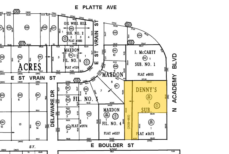 320 N Academy Blvd, Colorado Springs, CO for sale - Plat Map - Image 3 of 9