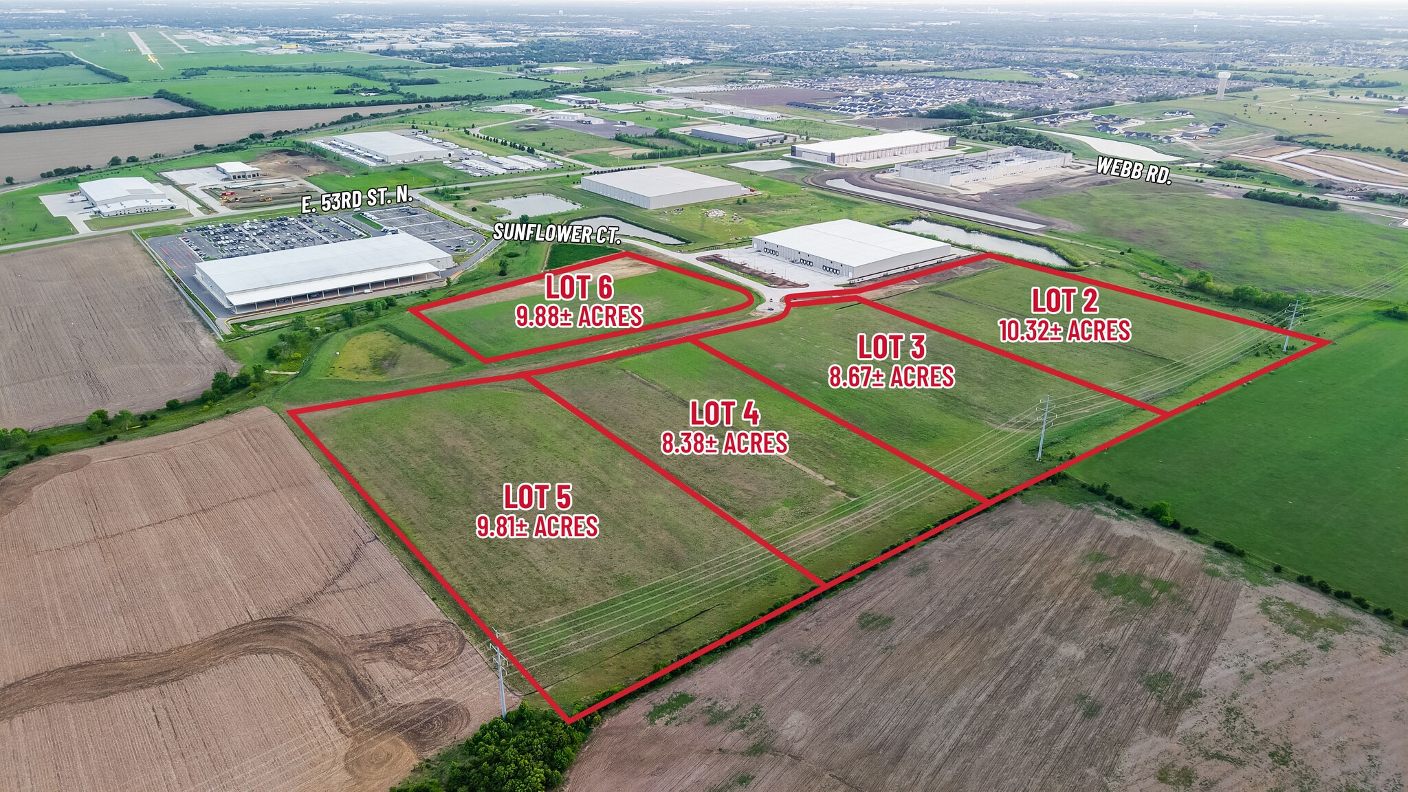 5400 N. Sunflower Ct, Bel Aire, KS for sale Aerial- Image 1 of 7