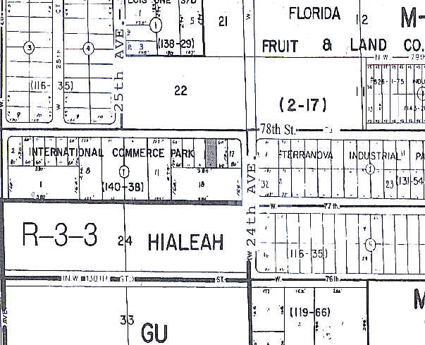 2430 W 78th St, Hialeah, FL for lease - Plat Map - Image 2 of 3