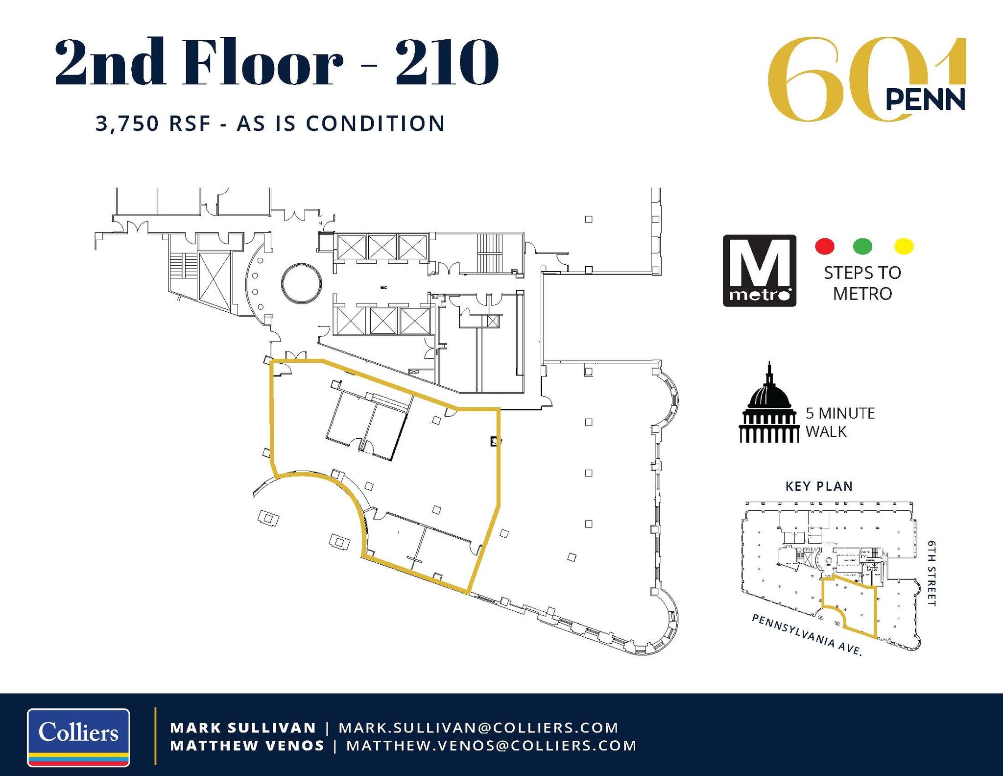 601 Pennsylvania Ave NW, Washington, DC à louer Plan d’étage- Image 1 de 1