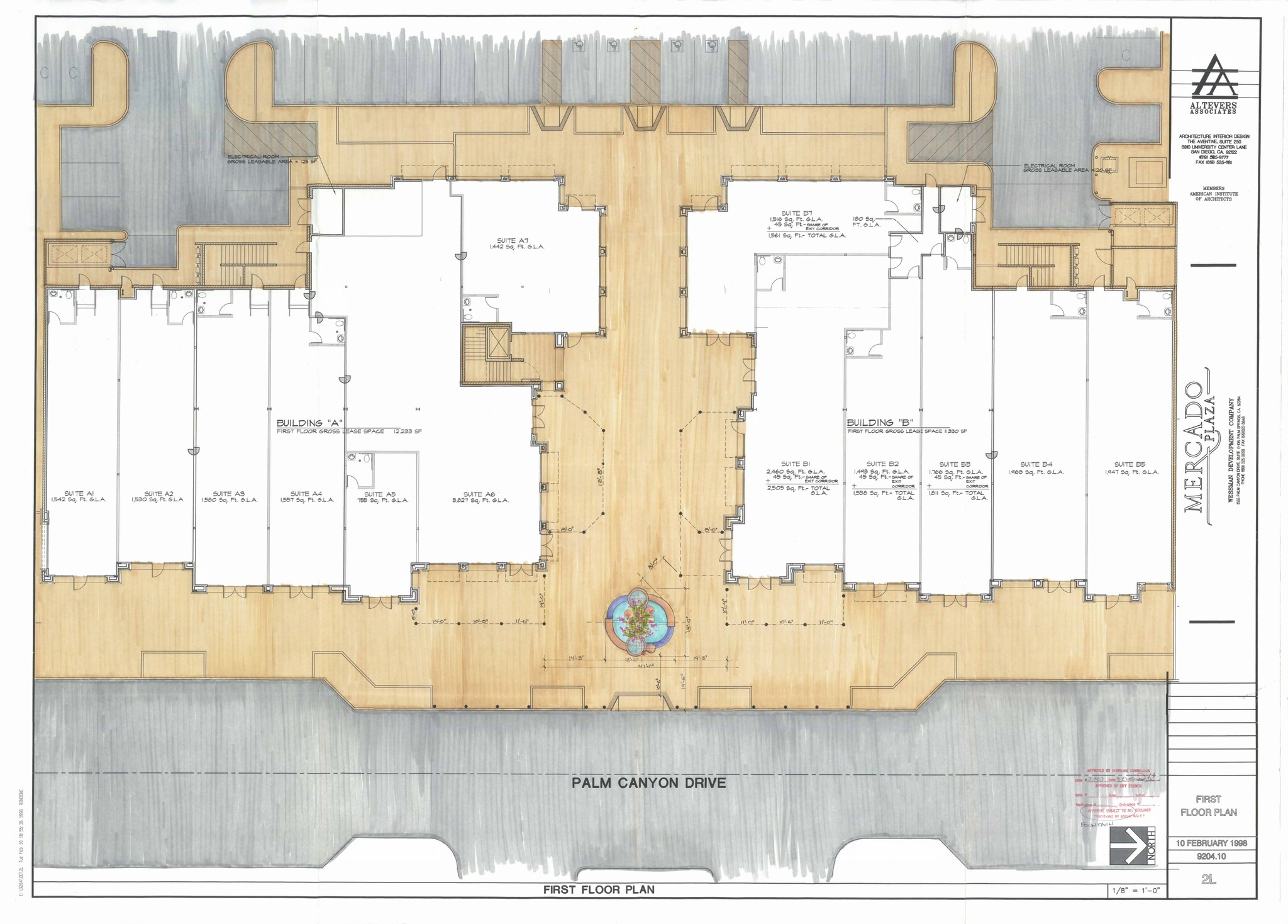 155 S Palm Canyon Dr, Palm Springs, CA à louer Plan d’étage- Image 1 de 1