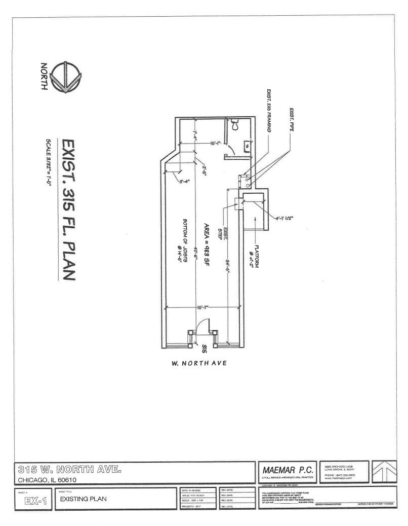 315-319 W North Ave, Chicago, IL à louer Plan d  tage- Image 1 de 1