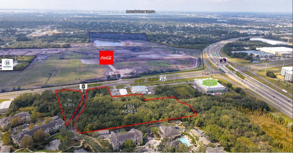 US 301 & Courtney Palms Blvd, Tampa, FL for sale - Aerial - Image 3 of 3