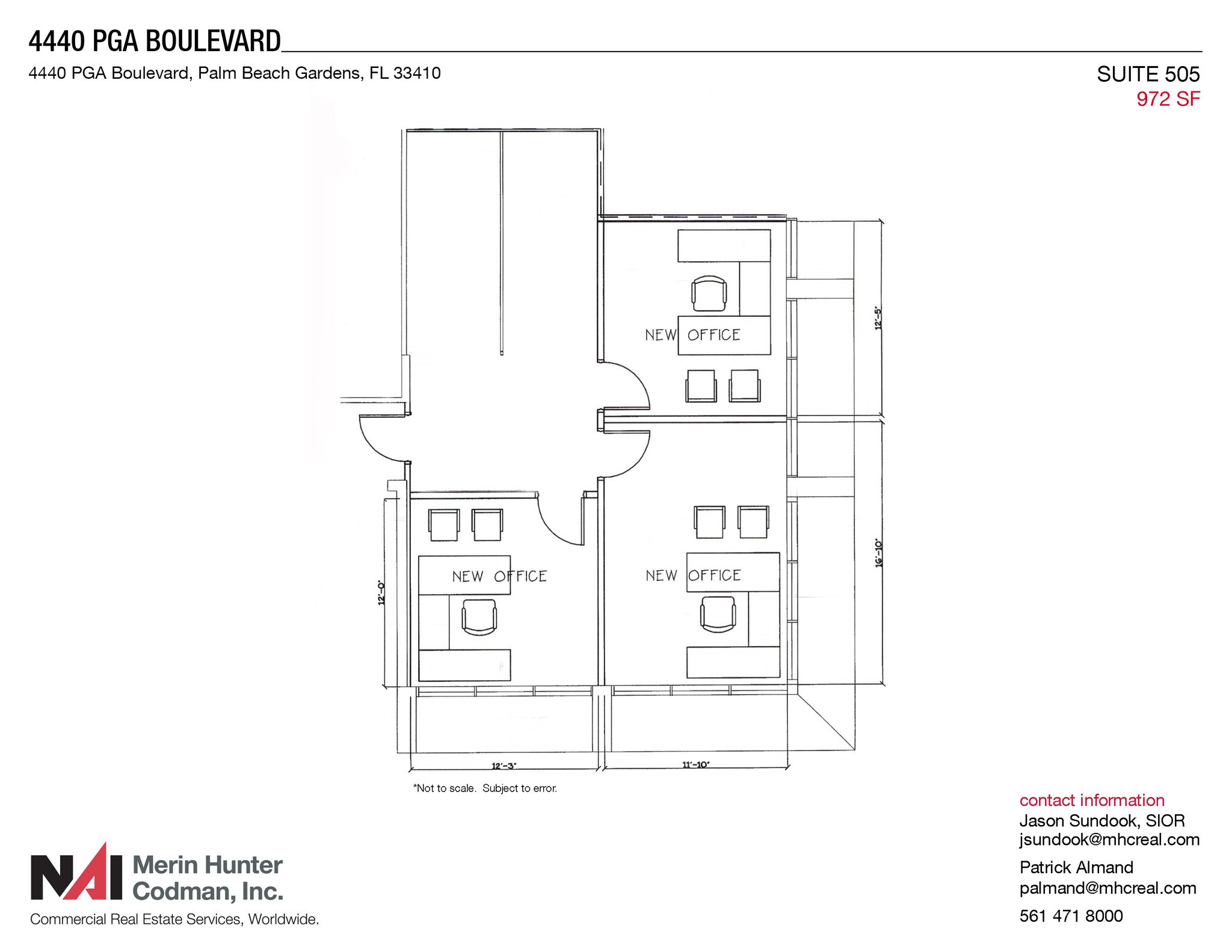 4440 PGA Blvd, Palm Beach Gardens, FL for lease Floor Plan- Image 1 of 5