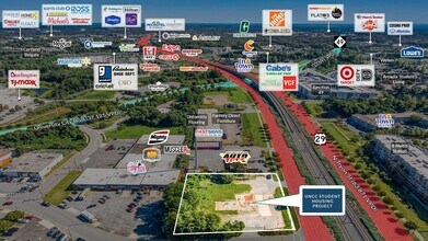 7305 N Tryon St, Charlotte, NC - Aerial  map view - Image1