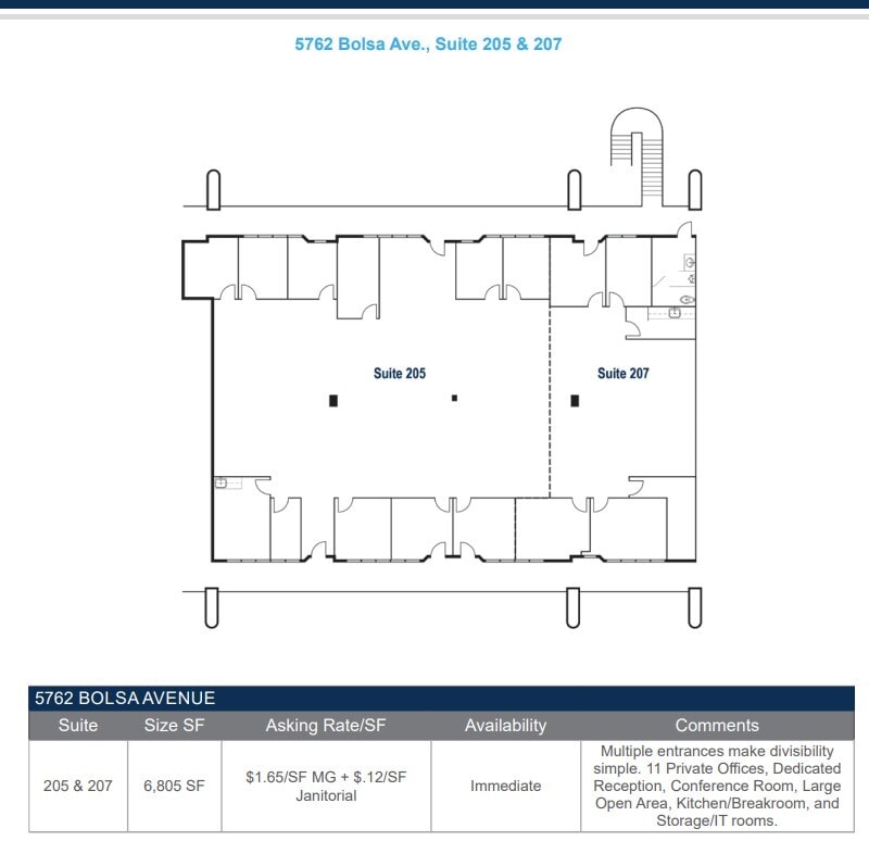5762 Bolsa Ave, Huntington Beach, CA for lease Floor Plan- Image 1 of 1
