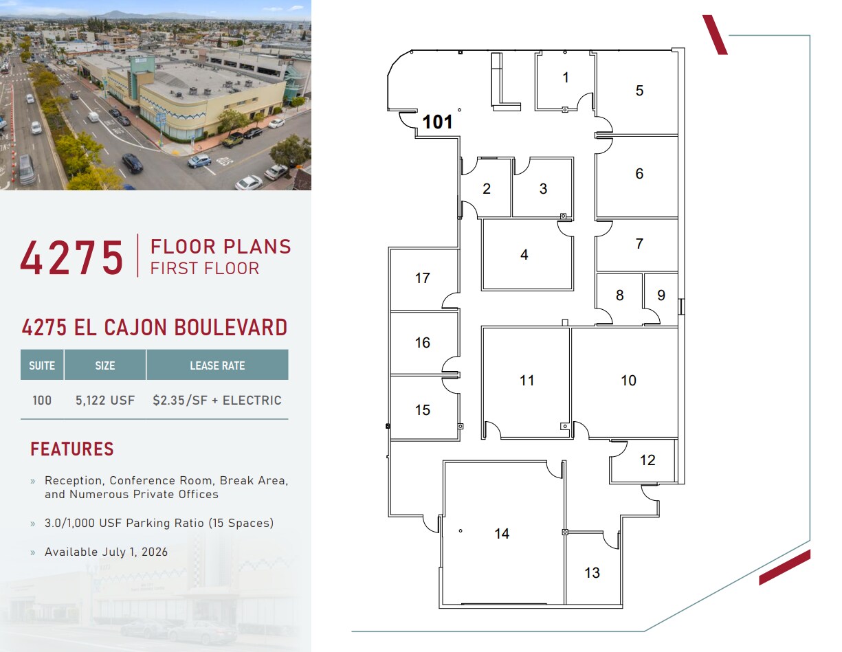 4275 El Cajon Blvd, San Diego, CA à louer Plan d’étage- Image 1 de 1