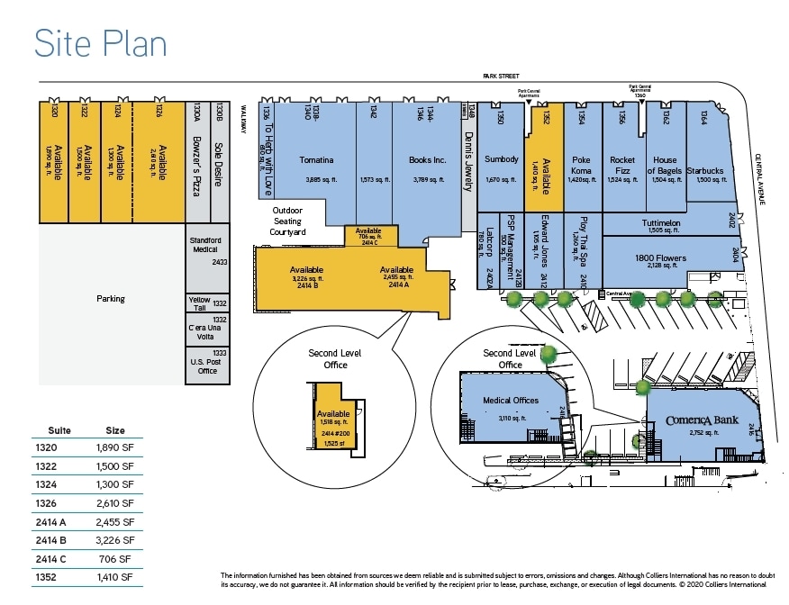 1336-1364 Park St, Alameda, CA à louer Plan d’étage- Image 1 de 1