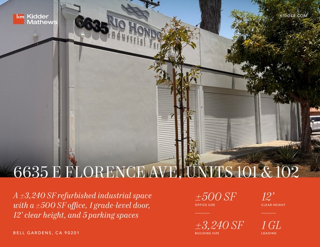 Plus de détails pour 6635 Florence Ave, Bell Gardens, CA - Industriel à louer