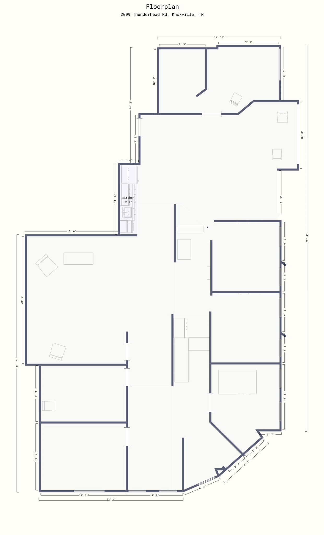 2099 Thunderhead Rd, Knoxville, TN à louer Plan d’étage- Image 1 de 1