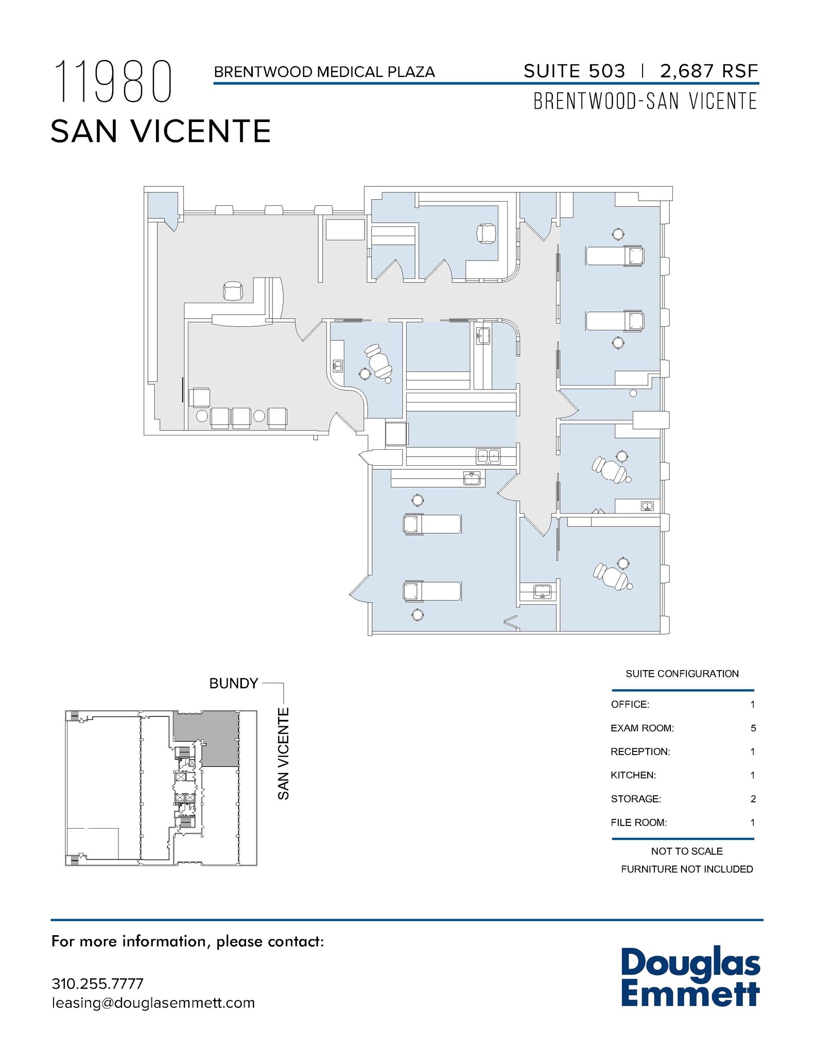 11980 San Vicente Blvd, Los Angeles, CA à louer Plan d  tage- Image 1 de 1