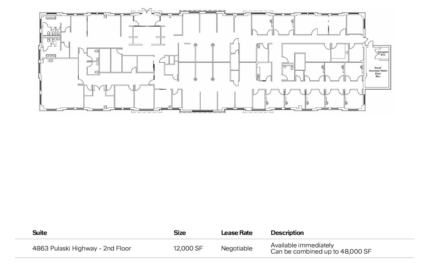 4863 Pulaski Hwy, Perryville, MD à louer Plan d’étage- Image 1 de 1