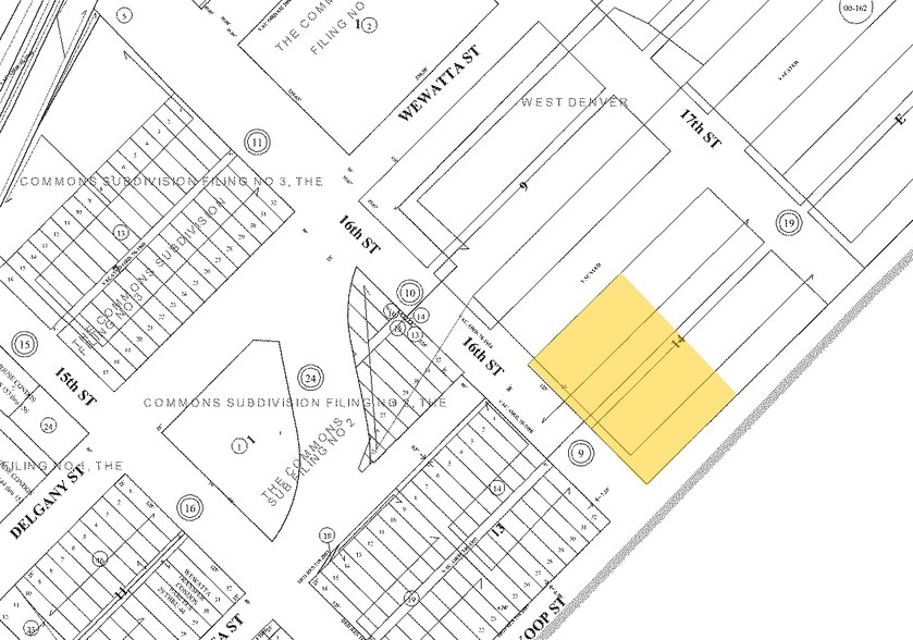 1615 Wynkoop St, Denver, CO for lease - Plat Map - Image 1 of 4