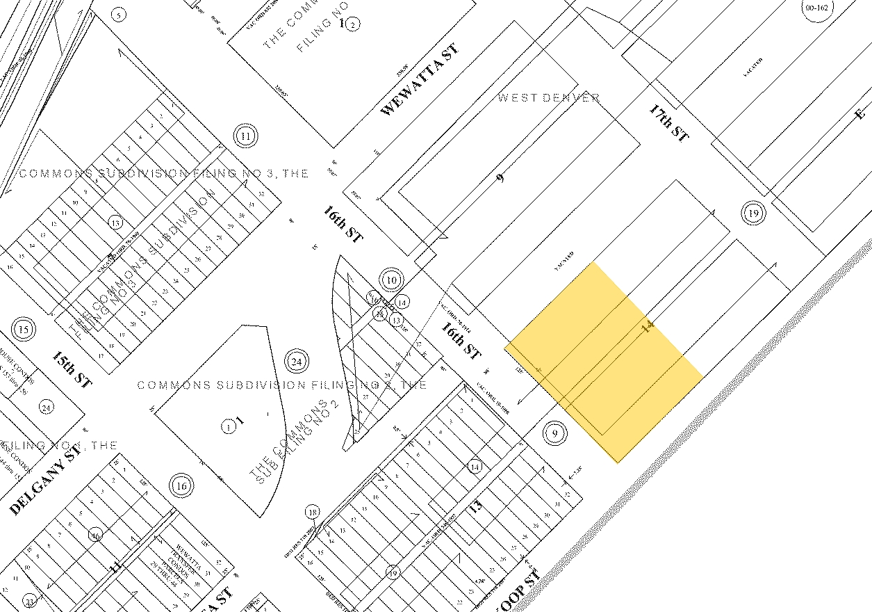 1615 Wynkoop St, Denver, CO for lease Plat Map- Image 1 of 5