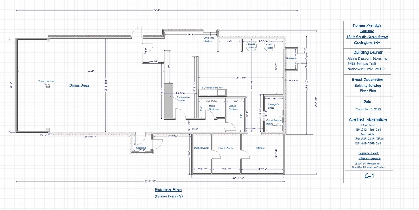 1310 S Craig Ave, Covington, VA à louer Plan d  tage- Image 1 de 1