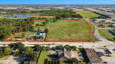 10522 Hughes Ranch Rd, Pearland, TX - AERIAL  map view