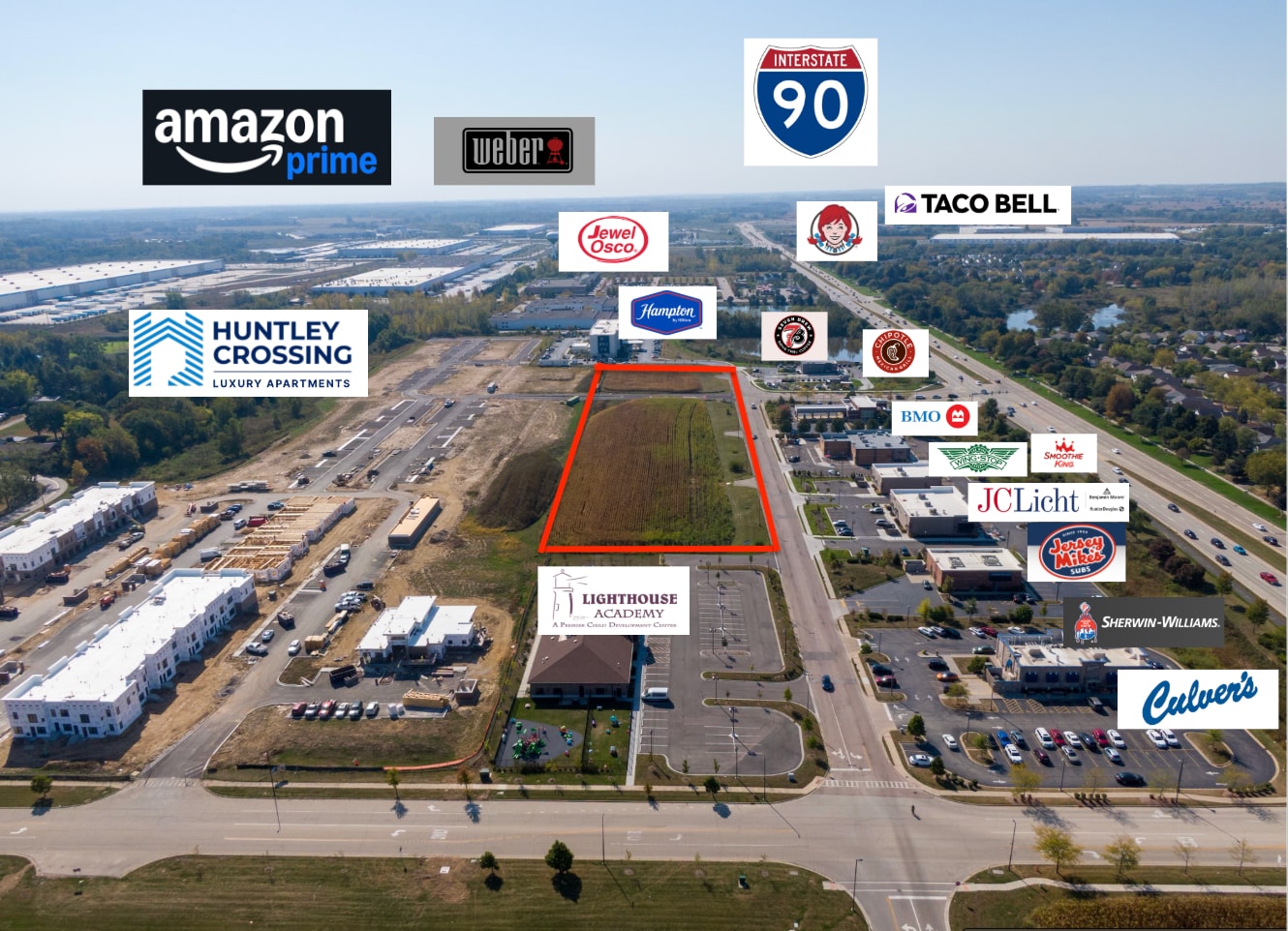 13000 S State Route 47, Huntley, IL for lease Aerial- Image 1 of 6