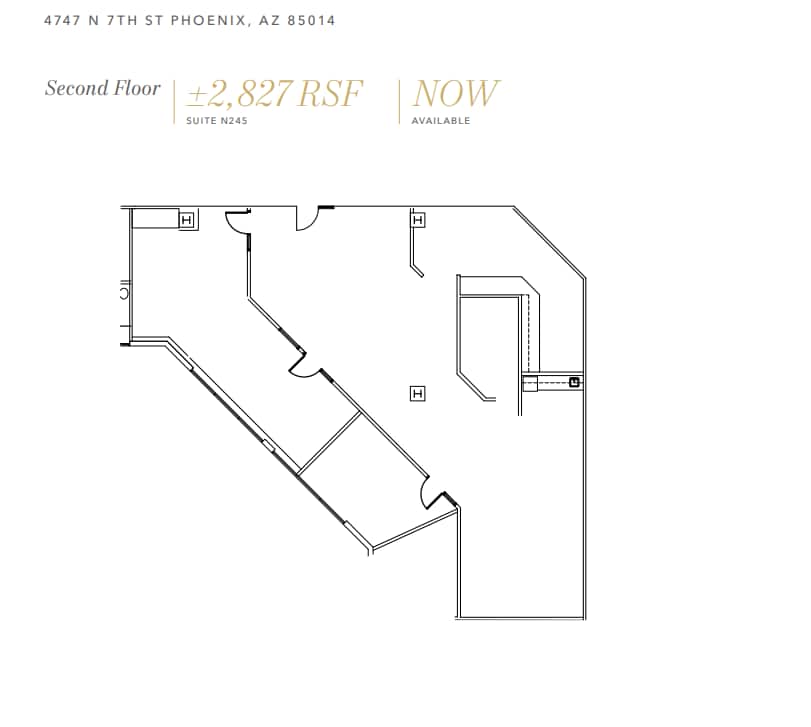 4745 N 7th St, Phoenix, AZ à louer Plan d’étage- Image 1 de 1