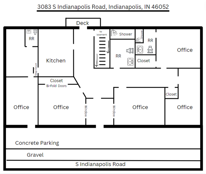 3083 S Indianapolis Rd, Lebanon, IN for lease - Floor Plan - Image 2 of 4