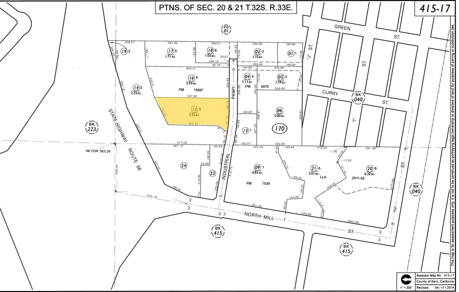 325 N Industrial Pky, Tehachapi, CA à vendre - Plan cadastral - Image 1 de 1