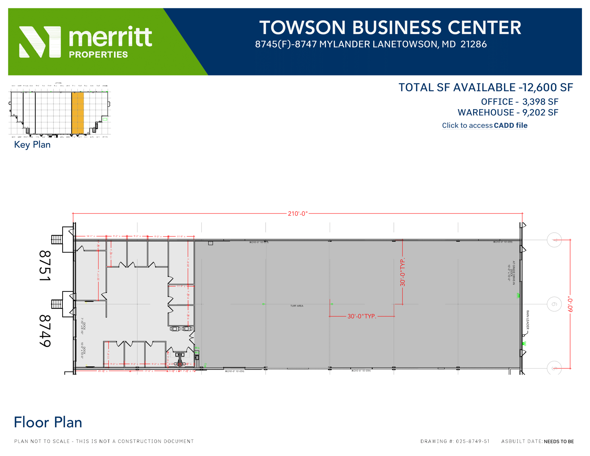 8701-8739 Mylander Ln, Towson, MD for lease Floor Plan- Image 1 of 2
