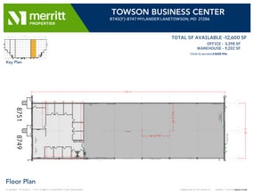 8701-8739 Mylander Ln, Towson, MD for lease Floor Plan- Image 1 of 2