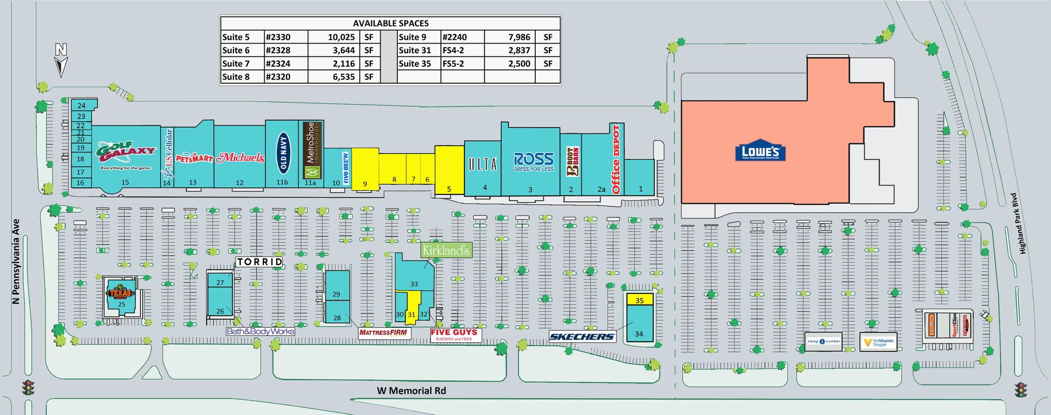 2300 W Memorial Rd, Oklahoma City, OK for lease Site Plan- Image 1 of 1