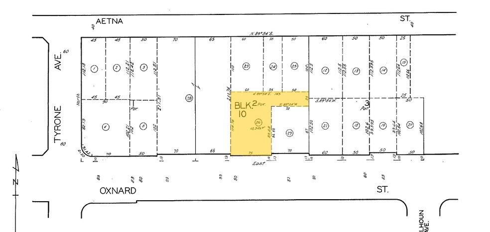 14233 Oxnard St, Van Nuys, CA à vendre - Plan cadastral - Image 3 de 3