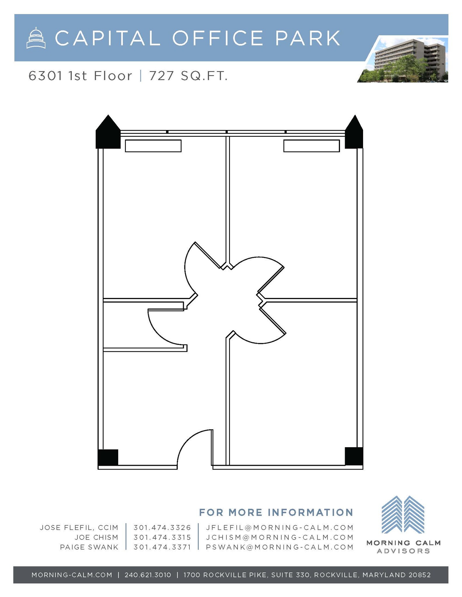 6301 Ivy Ln, Greenbelt, MD à louer Plan d’étage- Image 1 de 1