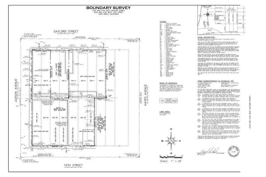 2144-2164 W Gaylord St, Long Beach, CA à vendre - Plan de site - Image 3 de 3