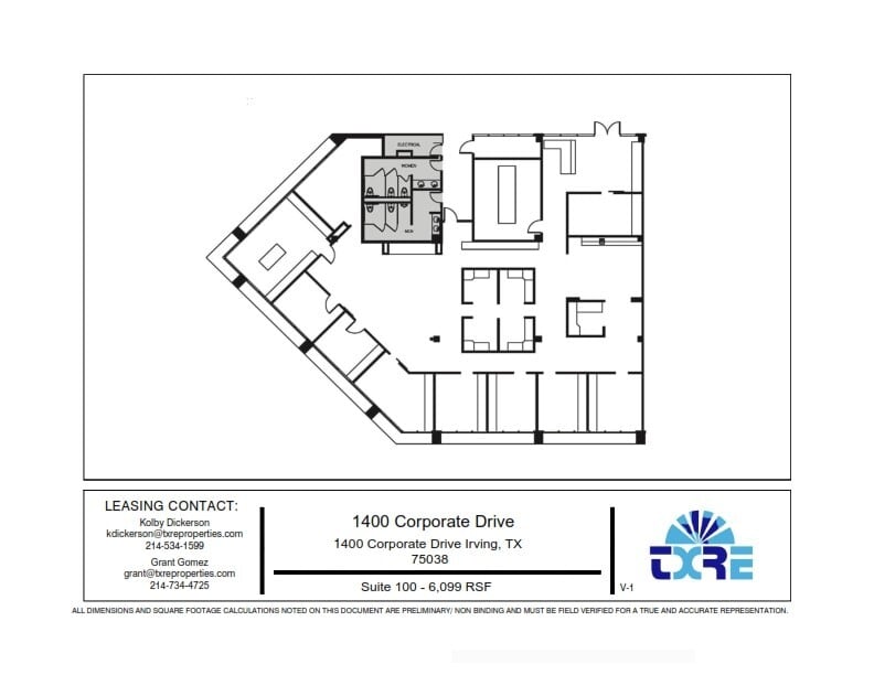 1400 Corporate Dr, Irving, TX à louer Plan d’étage- Image 1 de 1