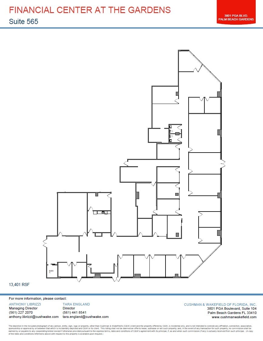 3801 PGA Blvd, Palm Beach Gardens, FL à louer Plan d’étage- Image 1 de 1