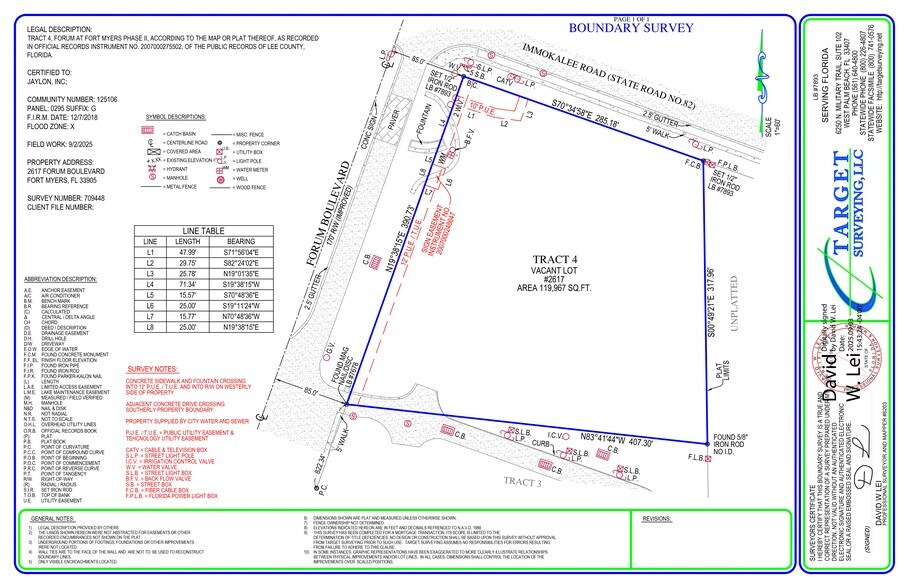 2615 Forum Blvd Blvd, Fort Myers, FL à louer - Plan de site - Image 3 de 7