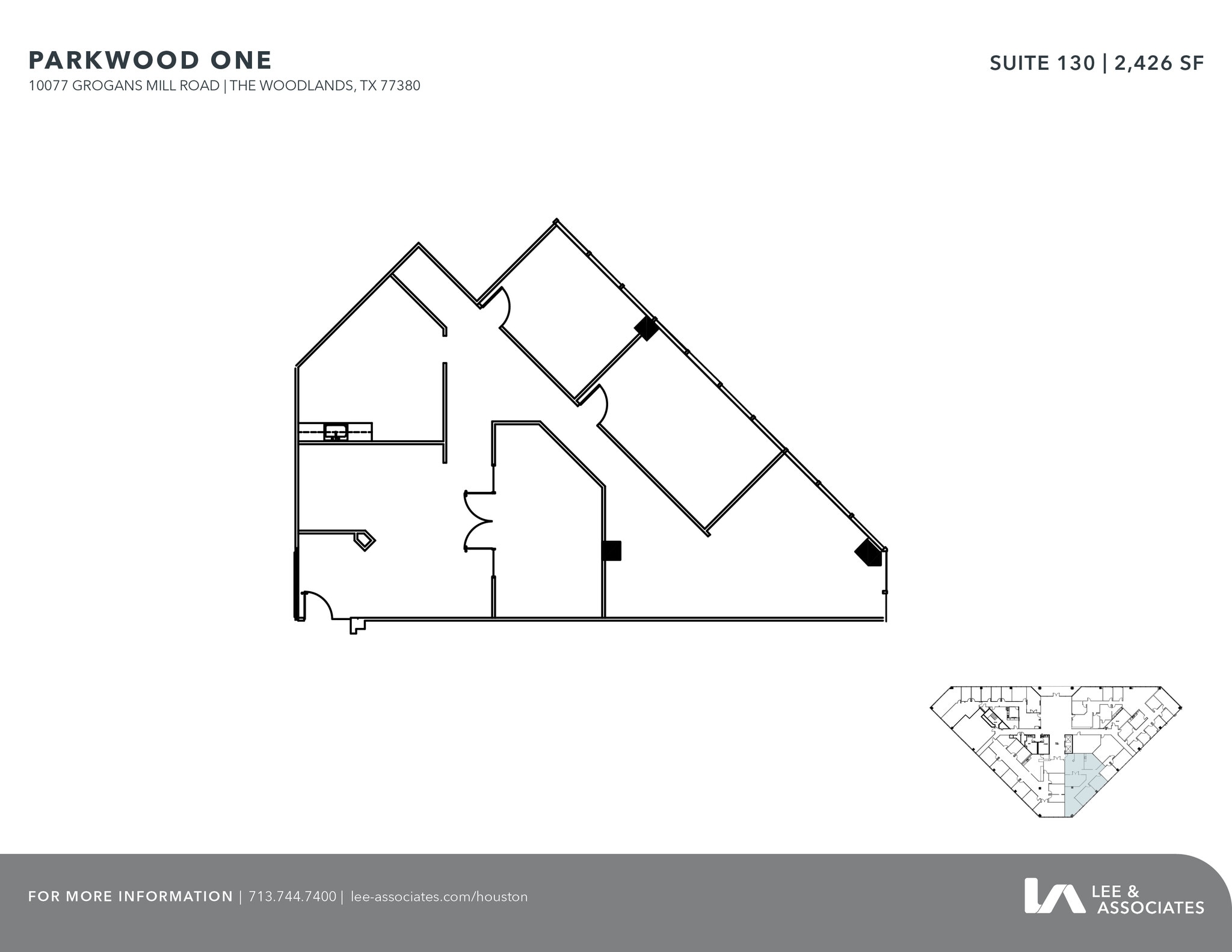 10077 Grogans Mill Rd, The Woodlands, TX à louer Plan d’étage- Image 1 de 1