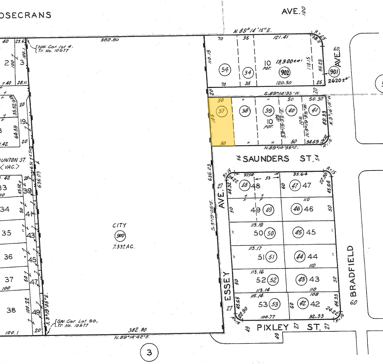 1631 E Saunders St, Compton, CA à vendre Plan cadastral- Image 1 de 2