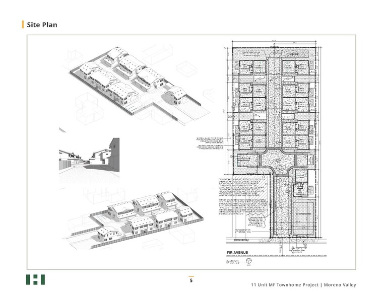 Approved Eleven (11) Unit Multifamily Townhome Pro, Moreno Valley, CA for sale - Site Plan - Image 2 of 4