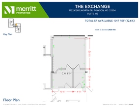 1122 Kenilworth Dr, Towson, MD à louer Plan d’étage- Image 1 de 1