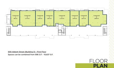 500-520 Abbott St, Salinas, CA à louer Plan d  tage- Image 1 de 1