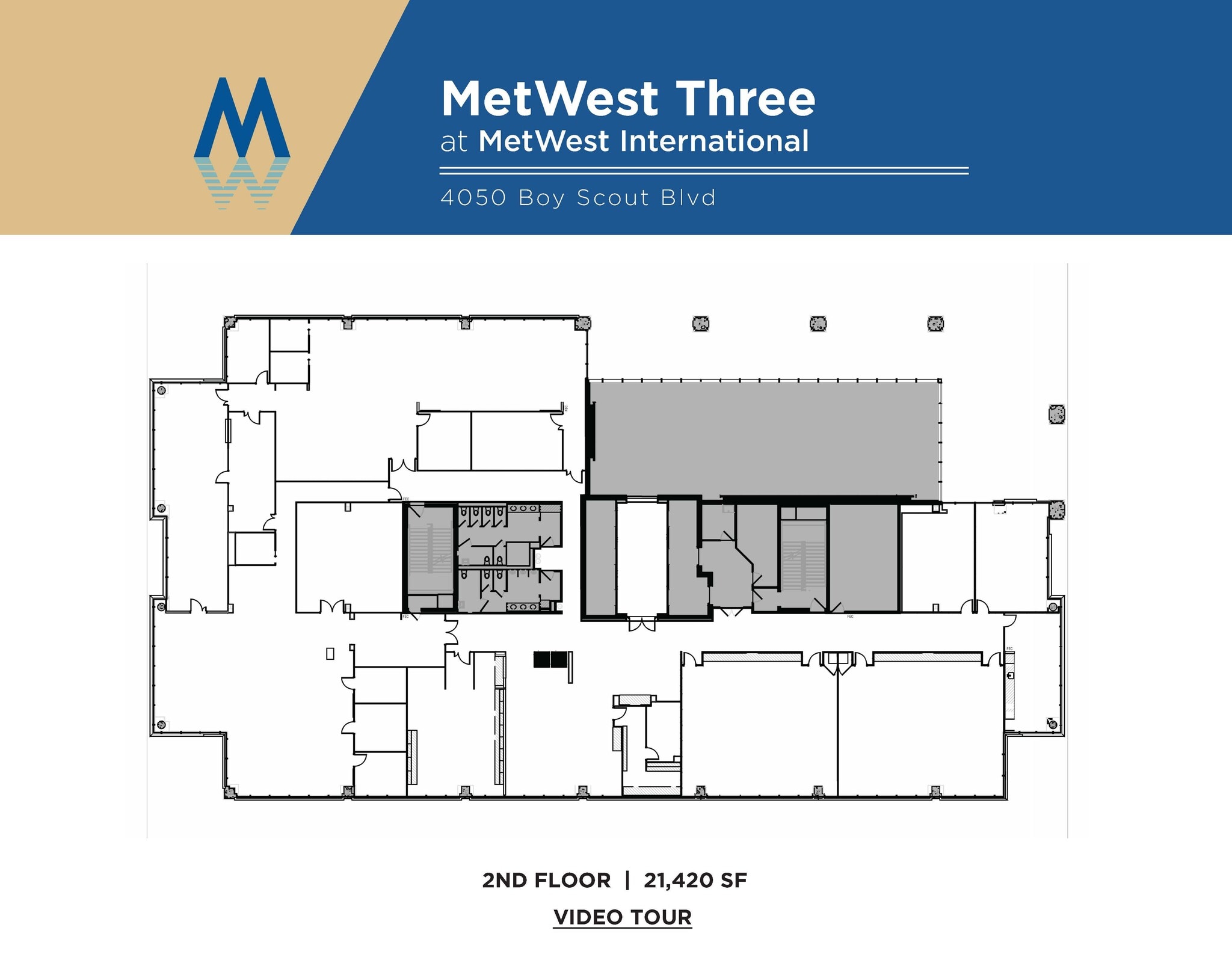 4010 W Boy Scout Blvd, Tampa, FL à louer Plan d’étage- Image 1 de 1