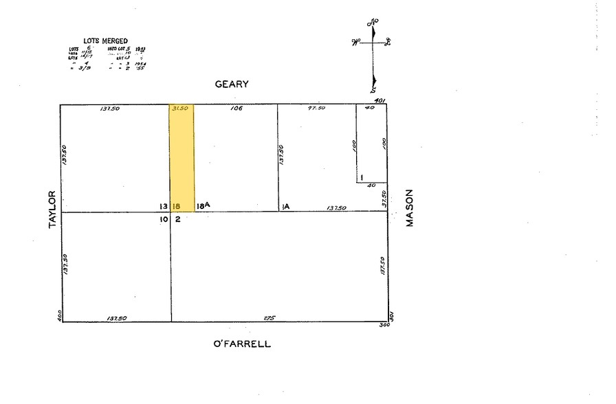 459 Geary St, San Francisco, CA à louer - Plan cadastral - Image 2 de 2