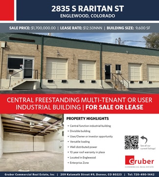More details for 2835-2839 S Raritan St, Englewood, CO - Industrial for Sale