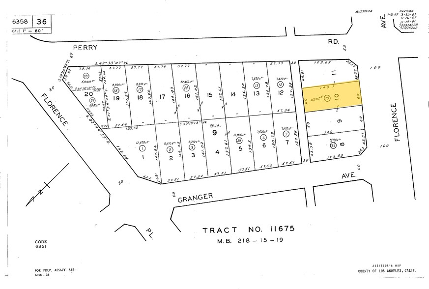 6391 Florence Ave, Bell Gardens, CA à vendre - Plan cadastral - Image 1 de 1