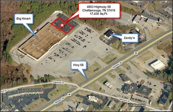 4803 Highway 58, Chattanooga, TN - AÉRIEN Vue de la carte